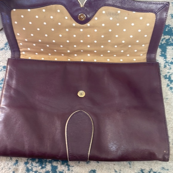 Kate Spade Aubergine/Plum and Gold Clutch - Picture 2 of 5